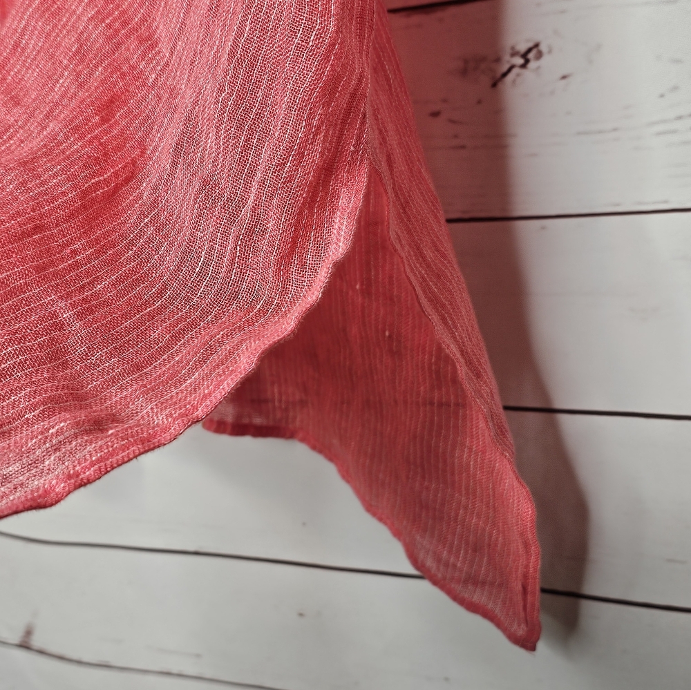 Eileen Fisher Coral Linen Tunic - Picture 5 of 9
